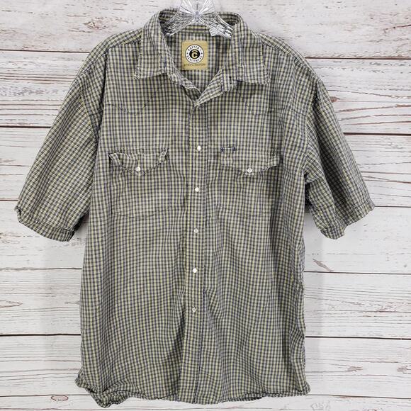 Rafter C Rach Wear Men's Pearl Snap Cotton Short Sleeve Western Shirt Size XL - Picture 1 of 15